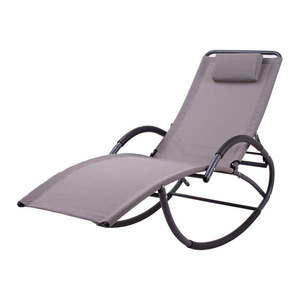 Sivé kovové záhradné ležadlo Siros – Garden Pleasure vyobraziť
