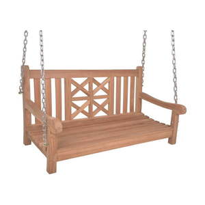 Drevená záhradná hojdačka v prírodnej farbe Latoa – Garden Pleasure vyobraziť