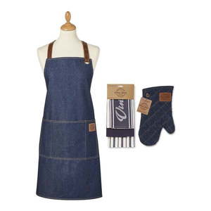 Utierky, zástera a chňapka v súprave 5 ks Oxford Denim – Cooksmart ® vyobraziť