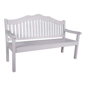 Biela drevená záhradná lavica Austin – Garden Pleasure vyobraziť