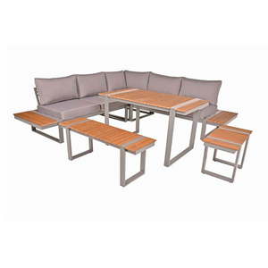 Béžový kovový záhradný lounge set pre 6 Aurea – Garden Pleasure vyobraziť