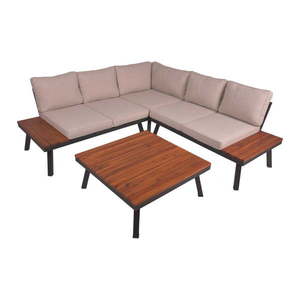 Béžový záhradný lounge set z masívu akácie pre 4 Theresa – Garden Pleasure vyobraziť