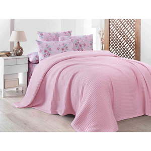 Ružový bavlnený pléd 220x240 cm Waffle – Mila Home vyobraziť