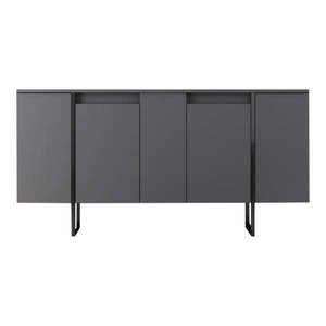 Antracitová nízka komoda 160x35 cm Luxe – Kalune Design vyobraziť