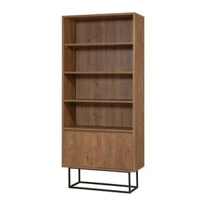 Knižnica v dekore orecha v prírodnej farbe 80x182 cm Rodez – Kalune Design vyobraziť