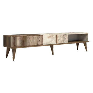 TV stolík v dekore mramoru v prírodnej farbe 180x40 cm Milan – Kalune Design vyobraziť