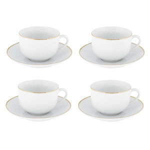Biele porcelánové šálky v súprave 4 ks 200 ml Gold Chic – Villa Altachiara vyobraziť