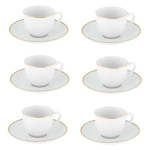 Biele porcelánové šálky v súprave 6 ks 100 ml Gold Chic – Villa Altachiara vyobraziť