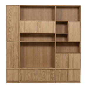 Modulárna knižnica v dekore duba v prírodnej farbe 217x243 cm Modulair – vtwonen vyobraziť