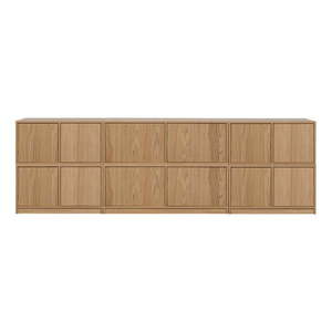TV zostava v dekore duba v prírodnej farbe 264x88 cm Modulair – vtwonen vyobraziť