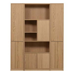 Modulárna knižnica v dekore duba v prírodnej farbe 157x199 cm Modulair – vtwonen vyobraziť