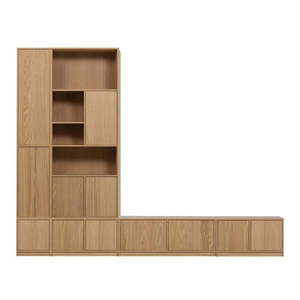 TV zostava v dekore duba v prírodnej farbe 304x243 cm Modulair – vtwonen vyobraziť