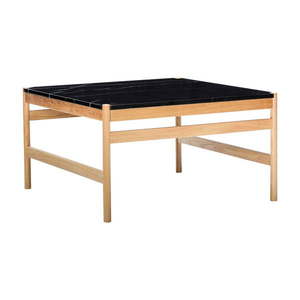 Mramorový konferenčný stolík v čierno-prírodnej farbe 80x80 cm Raw – Hübsch vyobraziť
