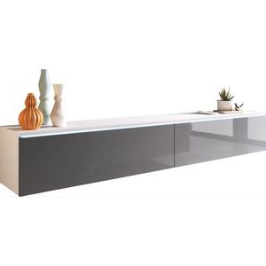 P & B NÍZKA KOMODA, biela, sivá farba s vysokým leskom, 180/30/33 cm vyobraziť