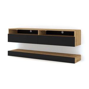 ArtBm TV stolík DUO 160 | dub artisan/čierny mat vyobraziť