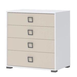 Komoda Kiki F4-BE/KI-01 white/sand vyobraziť