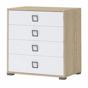 Komoda Kiki F4-BK/KI-15 beech/white vyobraziť