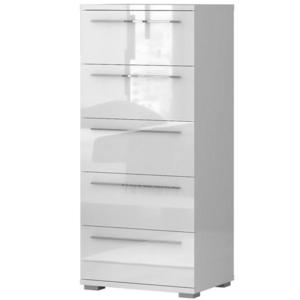 Komoda Piano 5S F5/PN-70/KA/70 crystal white vyobraziť