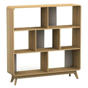 Knižnica v dekore duba v prírodnej farbe 122x126 cm Caitlin – Støraa vyobraziť