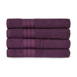 Vínové froté bavlnené uteráky v súprave 4 ks 50x100 cm – Good Morning vyobraziť