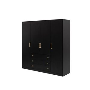 ArtStol Šatníková skriňa RETRO D4 | čierna vyobraziť