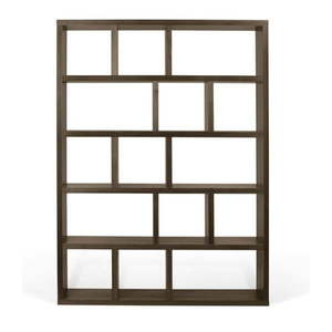 Hnedá knižnica v dekore orecha 150x198 cm Berlin – TemaHome vyobraziť