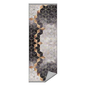 Koberec behúň v sivo-zlatej farbe 80x200 cm – Mila Home vyobraziť