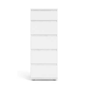 Biela vysoká komoda 40x107 cm Nova – Tvilum vyobraziť