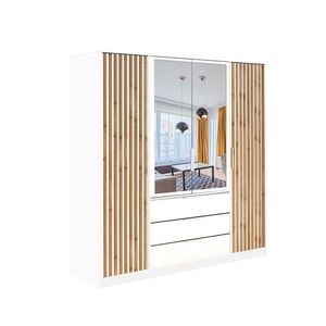 ArtStol Šatníková skriňa BALI LUX D4 | biela vyobraziť