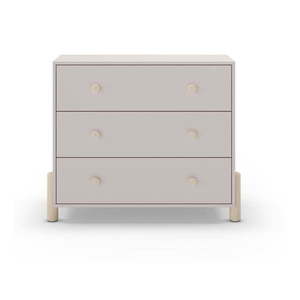 Krémová nízka detská komoda z borovicového dreva 90x80 cm Enola – Marckeric vyobraziť