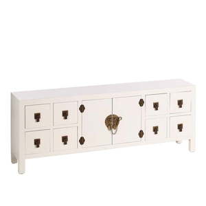 Biela nízka komoda 130x50, 5 cm Oriente – Ixia vyobraziť