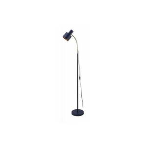 Tmavomodrá stojacia lampa s kovovým tienidlom (výška 143 cm) Selvia II – GTV vyobraziť