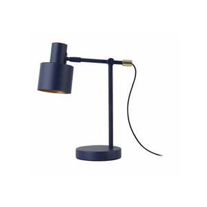 Tmavomodrá stolová lampa s kovovým tienidlom (výška 35 cm) Selvia II – GTV vyobraziť