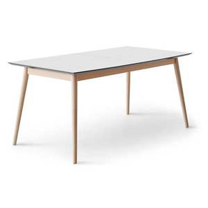 Rozkladací jedálenský stôl s bielou doskou v bielo-prírodnej farbe 100x210 cm Meza – Hammel Furniture vyobraziť