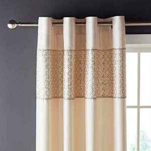Béžové závesy z mikrosaténu v súprave 2 ks 168x229 cm Deco Sequin – Catherine Lansfield vyobraziť