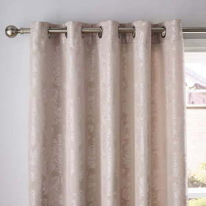 Béžové damaškové závesy v súprave 2 ks 229x229 cm Damask Jacquard – Catherine Lansfield vyobraziť