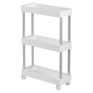 Biely plastový pojazdný regál 45x80 cm Mino - Wenko vyobraziť