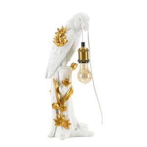 Stolová lampa v bielo-zlatej farbe (výška 50, 5 cm) Parrot – Mauro Ferretti vyobraziť
