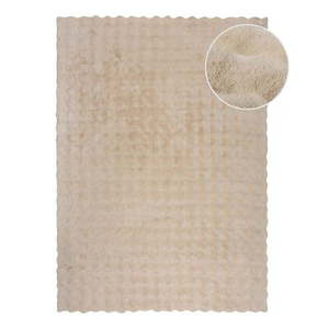 Krémová syntetická kožušina 160x230 cm Waffle Faux Fur – Flair Rugs vyobraziť