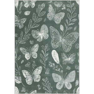 Zelený detský koberec 80x150 cm Dreamy Butterflies – FD vyobraziť