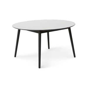Okrúhly rozkladací jedálenský stôl s bielou doskou a prídavnou doskou ø 135 cm Meza – Hammel Furniture vyobraziť