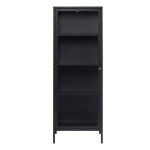 Čierna kovová vitrína 58x160 cm Carmel – Unique Furniture vyobraziť