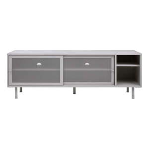 Sivý kovový TV stolík 160x55x45 cm Veep – Unique Furniture vyobraziť