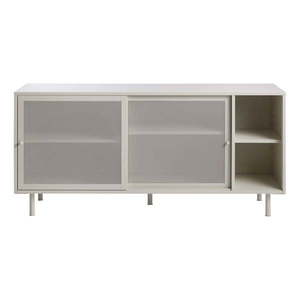 Sivá kovová komoda s posuvnými dverami 160x75x47 cm Veep – Unique Furniture vyobraziť