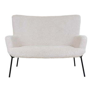 Biela pohovka z textílie buklé 128 cm Glasgow – House Nordic vyobraziť