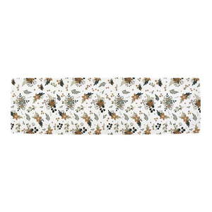 Bavlnený behúň na stôl s vianočným motívom 40x140 cm Festive Flowers – Butter Kings vyobraziť