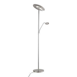 LED stmievateľná stojacia lampa v striebornej farbe (výška 180 cm) Dent – ​​Fischer & Honsel vyobraziť