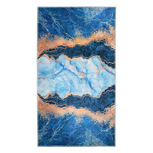 Modrý/v zlatej farbe koberec 80x50 cm - Vitaus vyobraziť