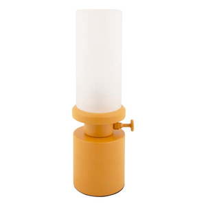 Okrovožltá LED stmievateľná stolová lampa s kovovým tienidlom/so skleneným tienidlom (výška 29, 5 cm) Camp – Leitmotiv vyobraziť