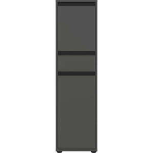 Antracitová vysoká úzka kúpeľňová skrinka 33x121 cm Lemont – Germania vyobraziť